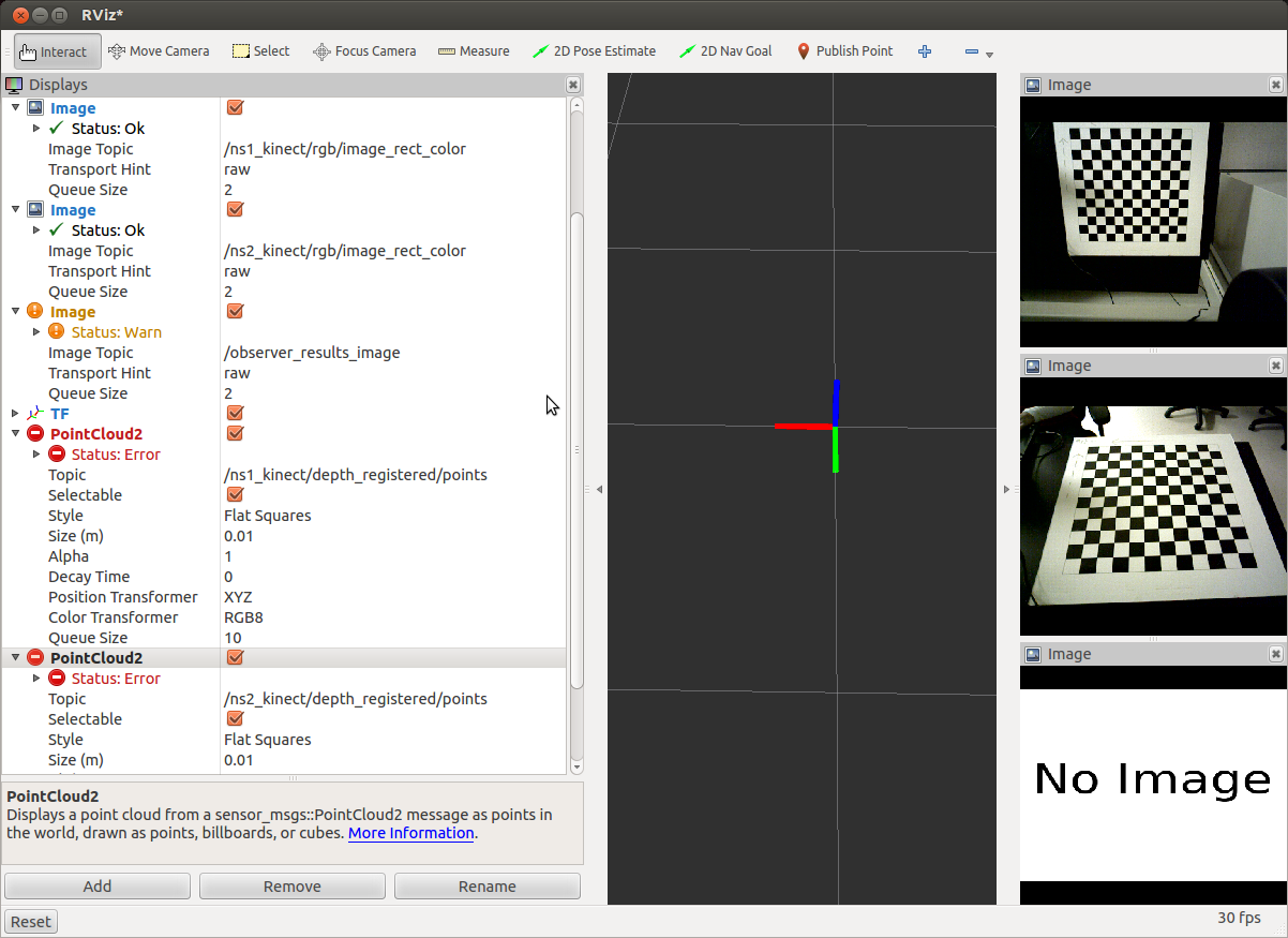 2 Camera, 1 Target Setup, at startup