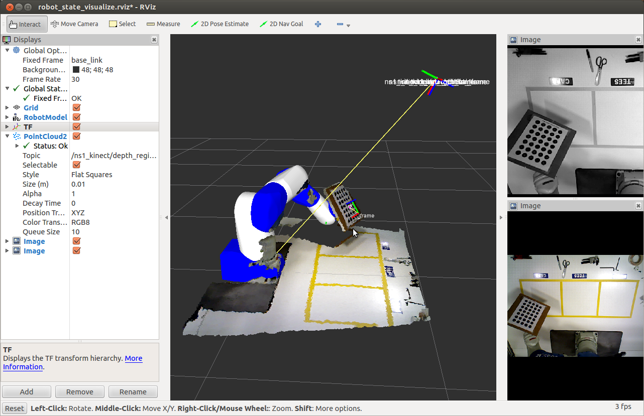 1 Camera, 1 Robot, 1 Target Setup, after calibration routine