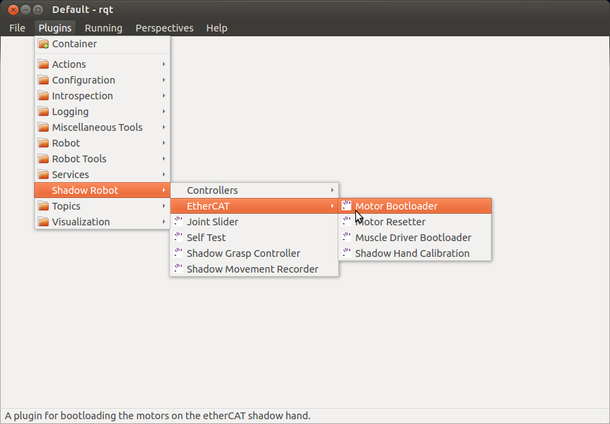 select to load the bootloader plugin