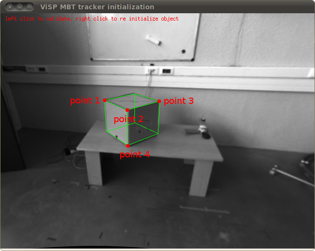 ViSP box tracking